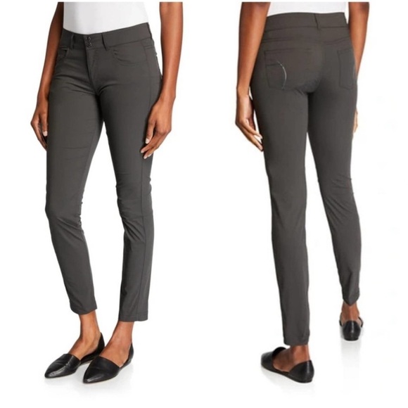 NWT Anatomie Luisa 5-Pocket Skinny Travel Pant Womens XL Dark Grey Slim Fit - Picture 1 of 16